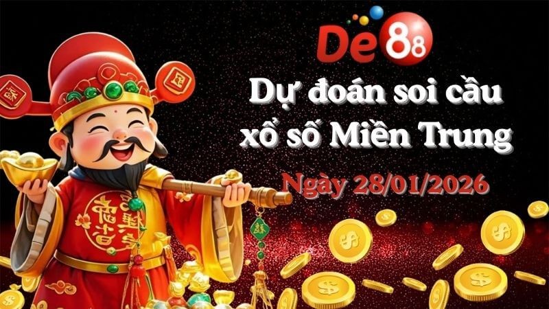 DE88 Dự Đoán Soi Cầu Xổ Số Miền Trung Ngày 28/01/2026 - Tìm Kiếm Con Lô Ưu Tú Nhất