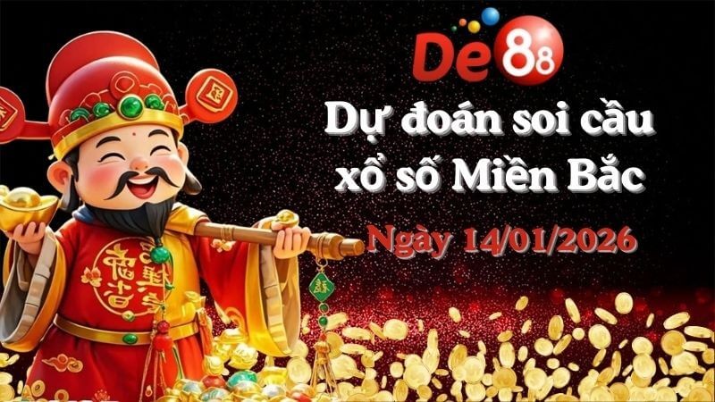 DE88 Dự đoán soi cầu xổ số miền Bắc hôm nay ngày 14/01/2026 [Đỉnh Nhất]
