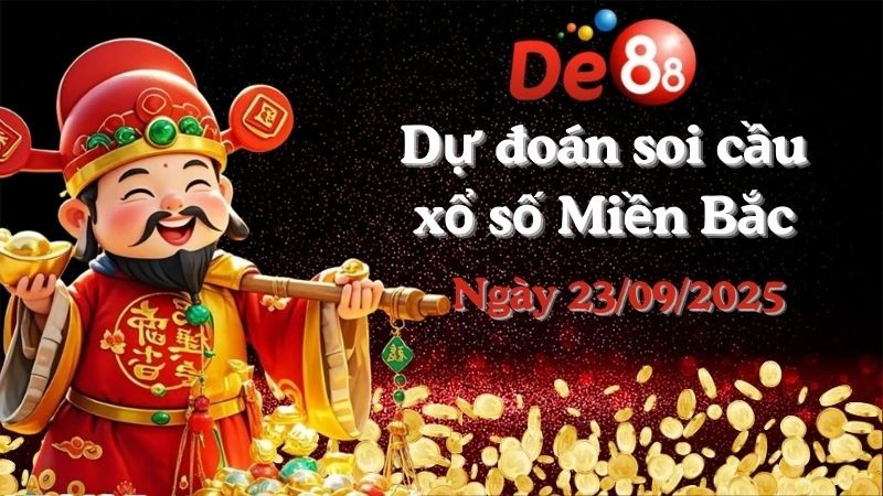 DE88 Dự đoán xổ số miền Bắc hôm nay ngày 23/09/2025 [Đỉnh Nhất]